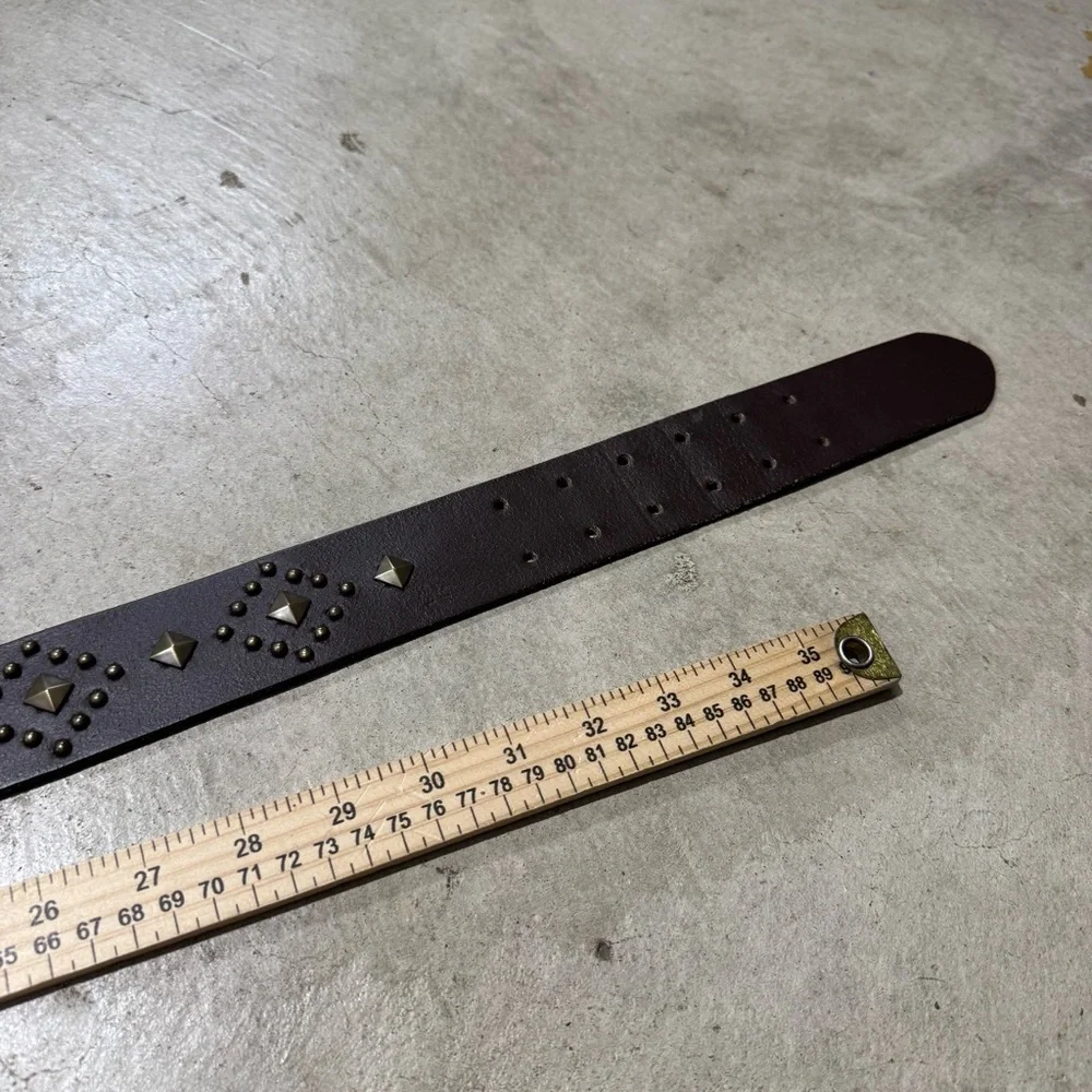 GAP Brown Stufded Leather‎ Belt Women Size L Western Boho Festival Rodeo Cowgirl